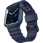 Beweare Silikonový řemínek Triple Protection pro Apple Watch 8 / 7 / 6 / 5 / 4 / 3 / 2 / SE (41/40/38 mm) - tmavě modrý