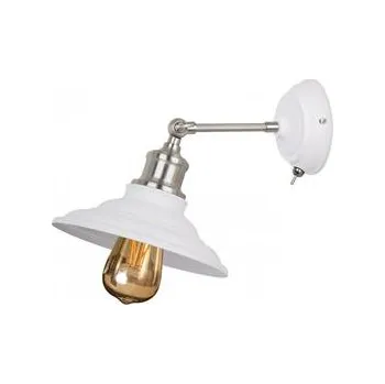 Nástěnné svítidlo GTV Nástěnné svítidlo LORET+ s vypínačem, 8267, AC 220–240 V, 50/60 Hz, 1*E27, max. 40 W, prům. 20 cm, jednoduché, bílé