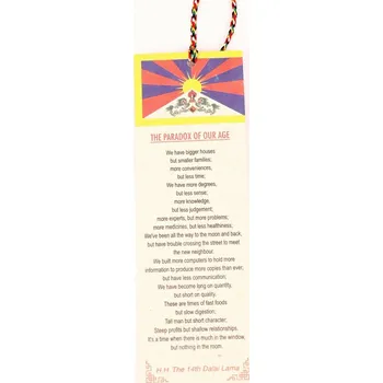 Cizojazyčná kniha Záložka s citátem 14. dalajamy var.: The paradox of our age