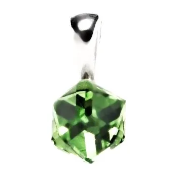 Přívěsek Stříbrný přívěsek Swarovski peridot - P1230 (Stříbrný přívěsek se Swarovski krystalem)