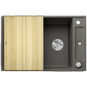 Granitový dřez Blanco AXIA III 45 S InFino silgranit šedá vulkán dřez vpravo s excentrem a dř. deskou - 527219 + ZÁRUKA 3 ROKY ZDARMA