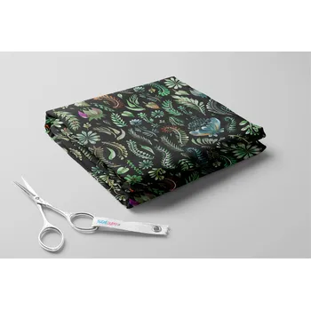 Softshell letní, Kapradiny na černé Barva: Zelená