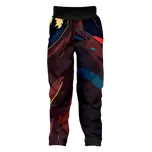 Dětské softshellové kalhoty Wamu s fleecem Mountain bike - tmavé velikost 134-140