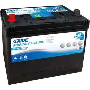 Trakční baterie Baterie EXIDE DUAL EFB 75Ah 12V EZ650