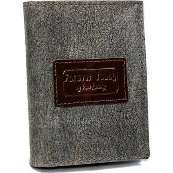 Peněženka Kožená šedá pánská peněženka RFID v krabičce Forever Young