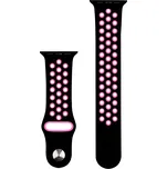 Řemínek RHINOTECH pro Ultra 49mm / 45mm / 44mm / 42mm - velikost S / M / L - silikonový - černý / tmavě růžový