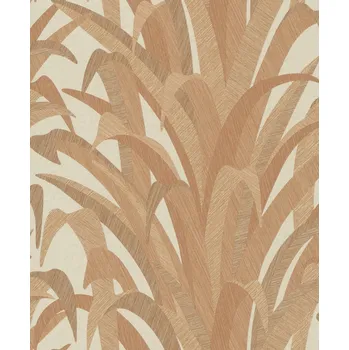 Tapeta Hnědo-zlatá vliesová tapeta s listy trávy, CU3011, Cumaru, Grandeco
