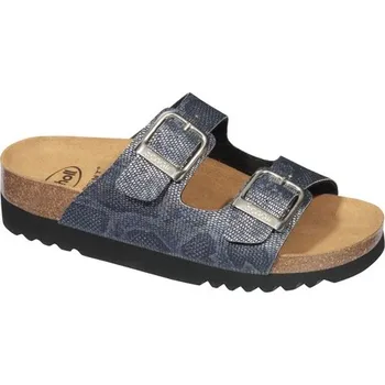 Dámská zdravotní obuv Scholl MALAREN dámské zdravotní pantofle modré s technologií Bioprint Adapta