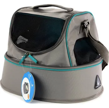 Taška pro psa a kočku ZU&LU Taška do 8 kg HAPPY CAT, šedá