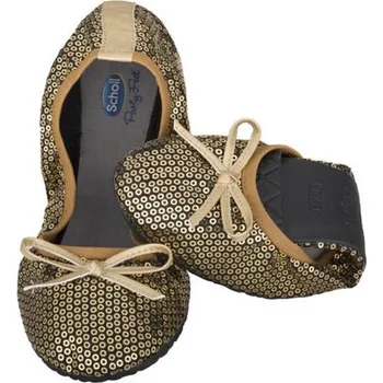 Dámská obuv Scholl Pocket Ballerina PAILLETTES - zlaté baleríny