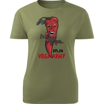 Dámské tričko Dámské tričko Dylan - Vegi army - olivová