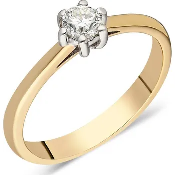 Prsten Lillian Vassago Zlatý prsten s diamanty 0,14 ct - 0,19 ct LLV81-DR026YW Velikost diamantu: 0,14 ct