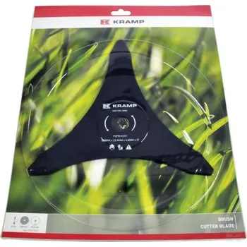 Vyžínací nůž ke křovinořezu, Kramp 3Z 300-25,4-4mm (KP-FGP514257) (Univerzální žací kotouč křovinořezu, 3 zuby, vnější průměr 300 mm, průměr centrálního otvoru 25,4 mm, tloušťka 4 mm)