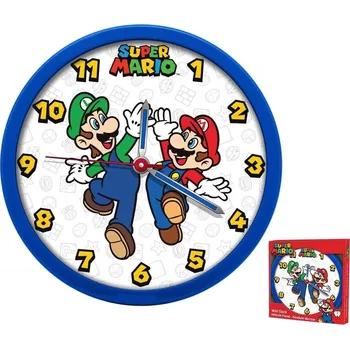 Hodiny Dětské nástěnné hodiny Super Mario