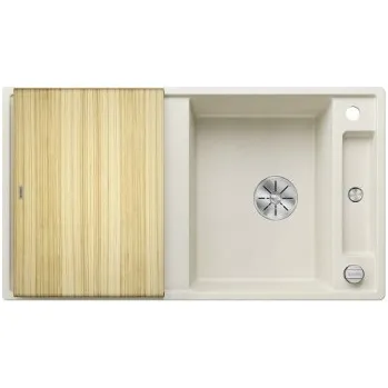 Granitový dřez Blanco AXIA III 5 S InFino silgranit bílá soft dřez vpravo s excentrem a dř. deskou - 527040 + ZÁRUKA 3 ROKY ZDARMA