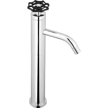 Vodovodní baterie SAPHO INDUSTRY stojánková umyvadlová baterie vysoká, výška 332 mm, chrom/černá