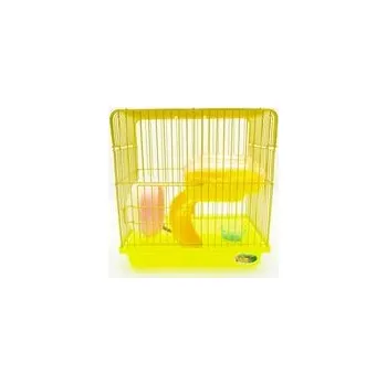 Tatrapet klec pro křečky 22,5 x 17 x 28,5 cm s výbavou zářívě žlutá
