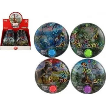 Hlavolam Vodní hra hlavolam dinosaurus plast kulatá 10cm 4 druhy
