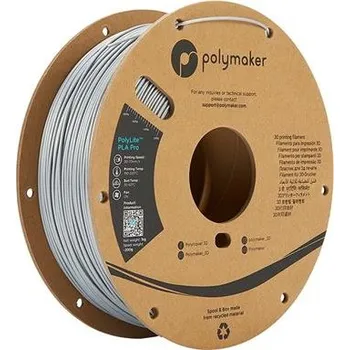 Filament Polymaker PolyLite PLA PRO Silver, stříbrná, 1,75mm, 1kg