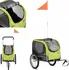 Přívěsný vozík pro psa Uniprodo Uni Trailer 19 vozík za kolo 60 x 72 x 115 cm černý/zelený