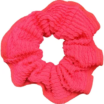 Scrunchie gumička VFstyle žebrovaná růžová