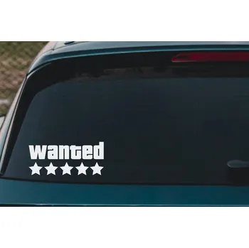 Samolepící dekorace Lepy.cz Samolepka na auto GTA - Wanted Velikost (šířka x výška): 11x5cm, Barevná varianta: Tmavě šedivá