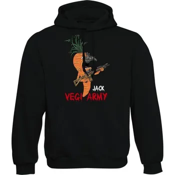 Pánská mikina Mikina s kapucí Jack - Vegi army - černá