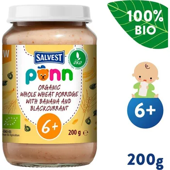 Salvest Ponn BIO Celozrnná kaše s banánem a černým rybízem (200 g)