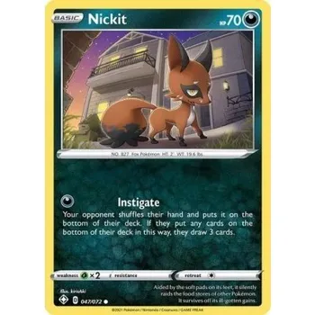 Sběratelská karetní hra Pokémon karta Nickit 047/072