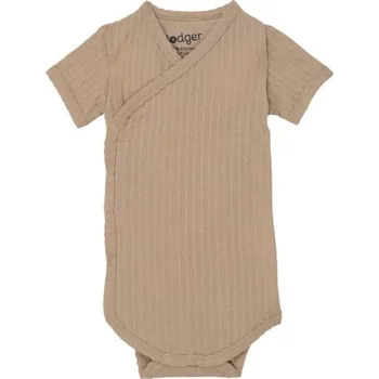 LODGER Prodyšné body s krátkým rukávem Romper Seersucker Beige Vel. 62