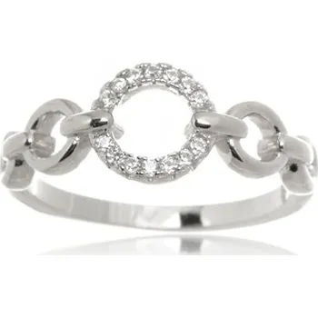 Prsten Dámský stříbrný prsten s čirými zirkony AGG636
