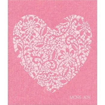 Utěrka More Joy More Joy, kuchyňský hadřík Wedding heart pink, 1 ks