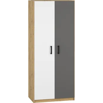Dětská skříň Nábytek PEGAS s.r.o. Šatní skříň FINI 01, Dub Artisan/Bílá/Antracit