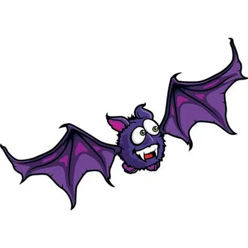 Odstranitelné tetování Fialový netopýr- halloweenská tetovačka pro děti