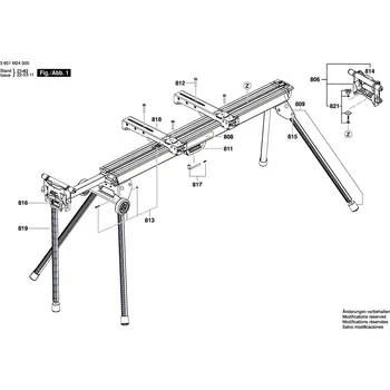 Podpěra pro Bosch GTA 3800 Professional