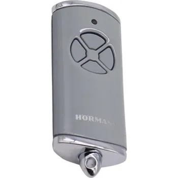 Dálkový ovladač vrat Dálkový ovladač Hörmann HSE 4 BS 868 MH), ŠEDÝ/ LESKLÝ s pochromovanými zinkovými krytkami (4511579)