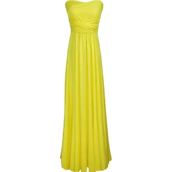 Dámské šaty Dlouhé zavinovací šaty "Multi Wrap" Barva: Žlutá, Velikost: L