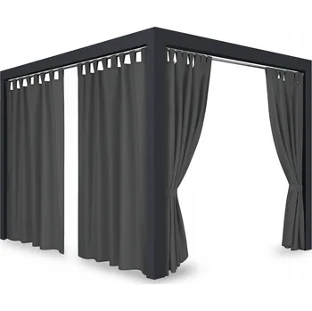 Závěs My Best Home Porto venkovní zahradní závěs s poutky tmavě šedý 155 x 220 cm