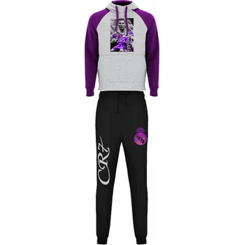 Tepláková souprava Ronaldo CR7 Real Madrid CF Barva: Melírová / purpurová, Velikost: XXL