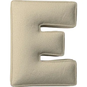 Polštář Yellow Tipi Béžový bouclé polštář písmeno E 40 cm