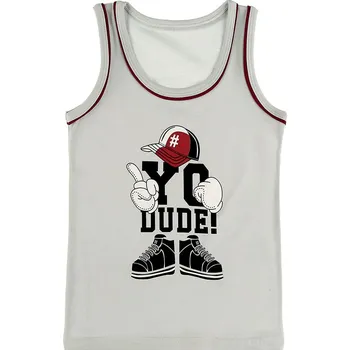 EVONA a.s. Chlapecký nátělník se širokými ramínky C sv.šedá - TILKO CHL C SV.ŠEDÁ 122