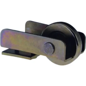 Pohon brány Náběh s kladkou pro posuvnou samonosnou bránu 41 B - povrch zinek chromát/zlatý