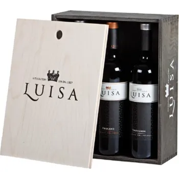 Víno Luisa | Dřevěný box na 3 láhve přírodní | | suché | | | |