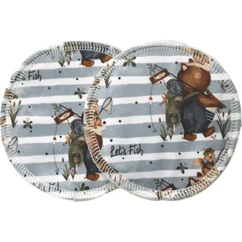 Těhotenské spodní prádlo Breberky BIO Vložky do podprsenky - Jdeme na ryby (PUL)