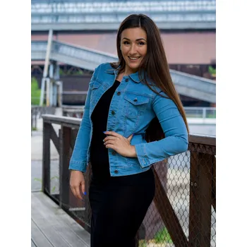 Dámská vesta BudesIN Džínová bunda Malenta - světle modrá XS