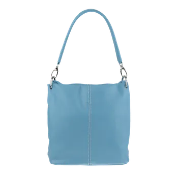 Kabelka NovaKabelka.cz Kožená italská kabelka Fiora Blu Chiaro