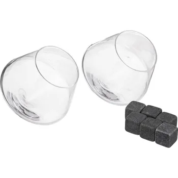 Sklenice Secret de Gourmet Sklenice na whisky + kostky, barmanský set