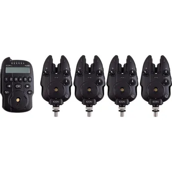 Signalizátor záběru Wolf sada hlásičů ICON Q 4+1 (WFIC011) (Zlatá střední cesta z řady hlásičů ICON, levnější, ale pořád neskutečně nabitý funkcemi! Sada čtyřech hlásičů a příposlechu HUBB.)