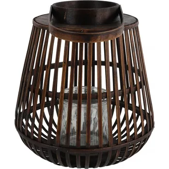 Zahradní dekorace Dřevěná lucerna hnědá Aira M 34x31 cm (135777 036 787499 lucerna M hnědá)