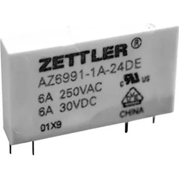 Cívka Zettler Electronics, AZ6991-1A-12DE relé do DPS, monostabilní, 1 cívka, 125 V/DC, 400 V/AC, 8 A, 1 ks